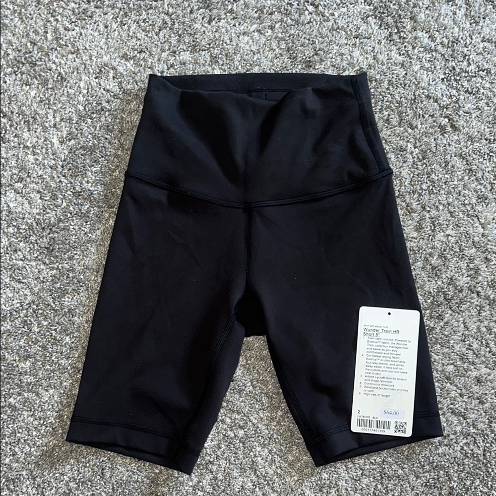 Lululemon Black Wunder Train High-Waisted Shorts
